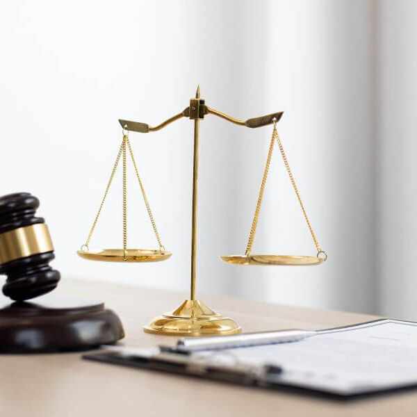 gavel and justice scales